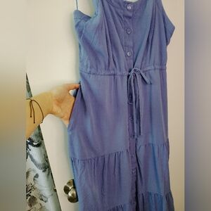 Lucky Brand Light Blue Button-Down Dress